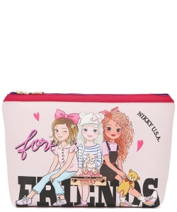 Nikky By Nicole Lee Large Cosmetic Pouch NK20344L BEST FRIENDS